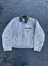 Vintage Trashed J97 MTL Carhartt Detroit Jacket Size Extra Large Flannel lined