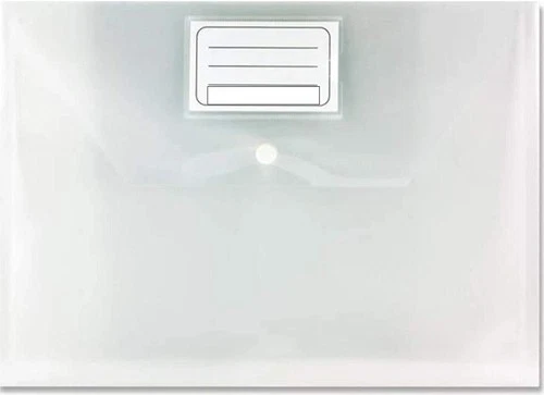 100 x A4 Stud Document Wallets Plastic ID Popper Envelopes Office Filing Folders