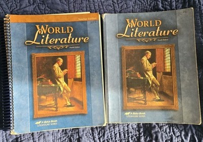 A Beka Book World Literature Fourth Edition Lot Of 2 Books Teacher And Student 