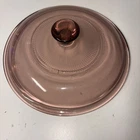 🌹Pyrex Corning Vision V  1.5 C 7.25" Glass Amber Round Replacement Lid Cover