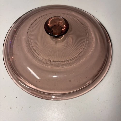 🌹Pyrex Corning Vision V  1.5 C 7.25" Glass Amber Round Replacement Lid Cover
