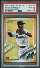 2021 TOPPS CHROME UPDATE GOLD REFRACTOR #USC52 JAZZ CHISHOLM JR. 42/50 PSA 10