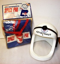 Circa 60's Era Miner Toy Astronaut Space Pak  IDEAL Astronaut Helmet
