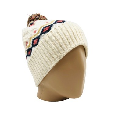 Odd Molly Damen Beige Schafwollmischung Beanie Wintermütze Einheitsgröße