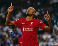FABINHO SIGNED 14x11 LIVERPOOL FC CELEBRATION PHOTO (ACG CERT AG19173)