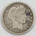 1897 Barber Quarter 25C Silver U.S. Coin