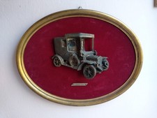 Quadro Vintage Auto Storica Adler 1912 in Legno e Metallo Rilievo 3D, COLLEZIONE