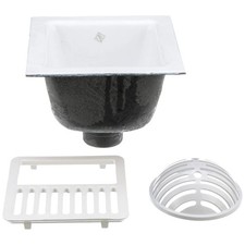 ZURN 12” Cast Iron Floor Sink with Half Grate