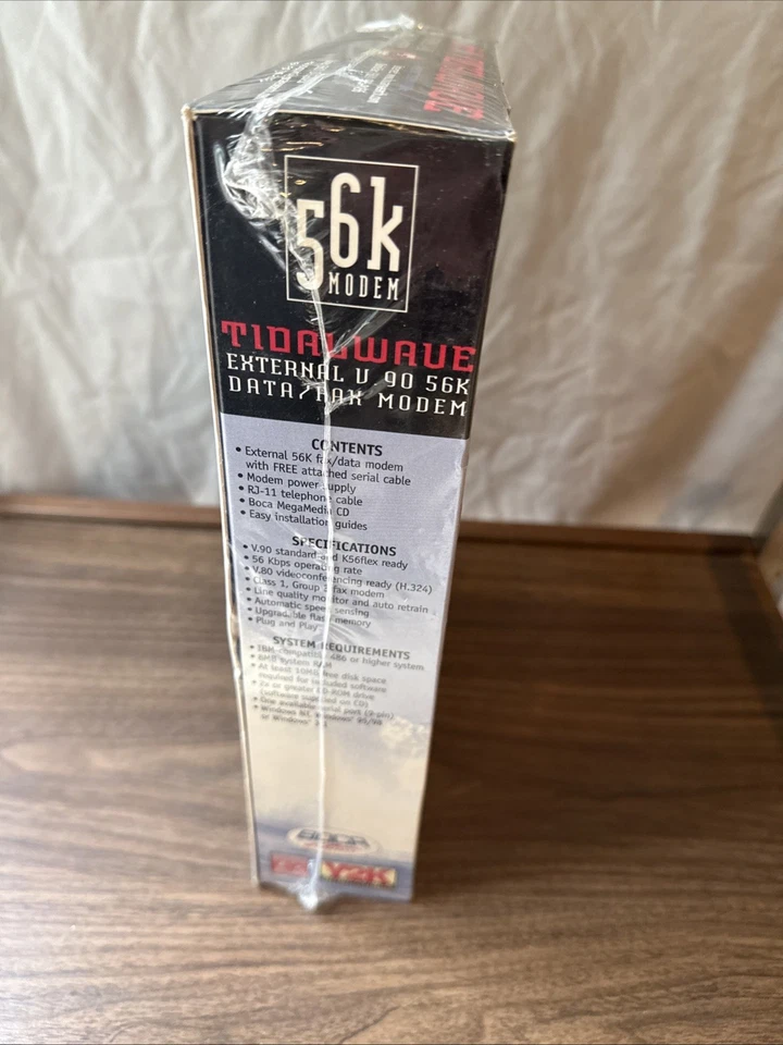 Sealed Unopened Boca Research 56k Tidalwave External V.90 DATA/FAX MODEM Vintage - Image 4 of 4