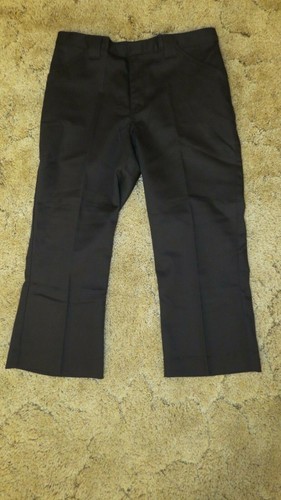 DICKIES Girls Junior BlackUniform Capri Sz 9 Boot Cut Waist 30" x Ins 21.5" - Picture 7 of 10