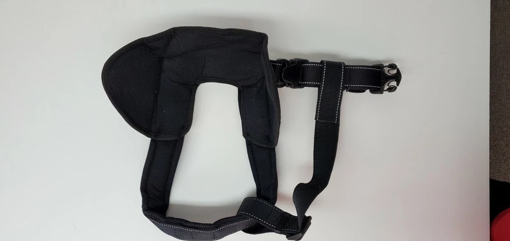 Dog Harness Black XL no pull handle Adjustable Reflective material sturdy safety