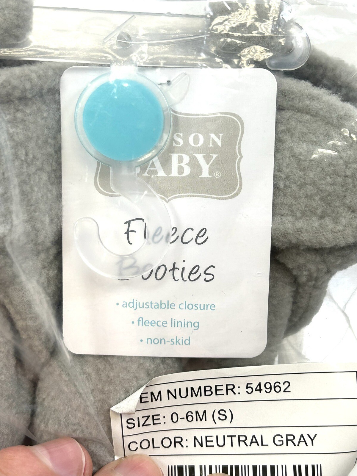 Hudson Baby Baby Fleece Lined Booties with Non Skid Bottom N
