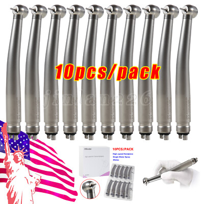 10 Packs Standard Head Dental High Speed Handpieces 4Holes Push Button for NSK