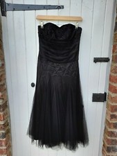 MONSOON WOMENS MIAMI BLACK BODICE FIT & FLARE MESH DRESS - UK 8 - NEW - RRP: £95