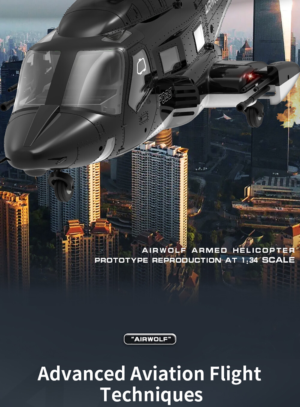 YUXIANG F02S Airwolf 9CH 2.4G GPS 3D Optical Flow Positioning RC RTF Helicopters