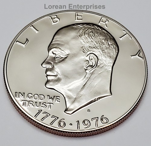 1976 S Eisenhower Bicentennial Dollar TYPE 1 CLAD ✼PROOF✼