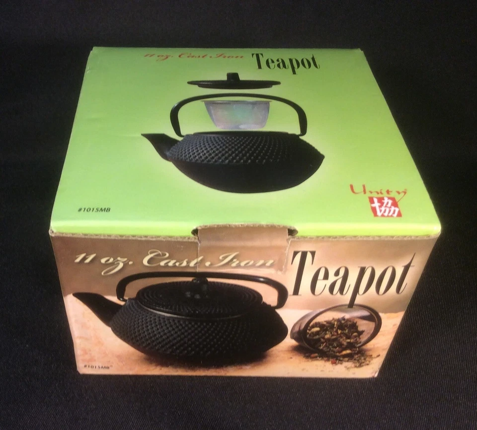 New! Unity Old Dutch Cast Iron Sapporo Teapot, 20-Ounce, Black w/ Steel Infuser - Image 2 of 4