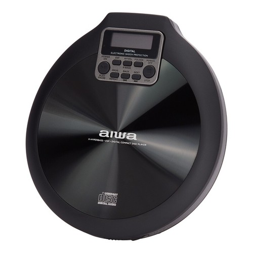 AIWA PCD-810BK Lettore CD portatile batteria ricaricabile auricolari e custodia - Foto 7 di 11