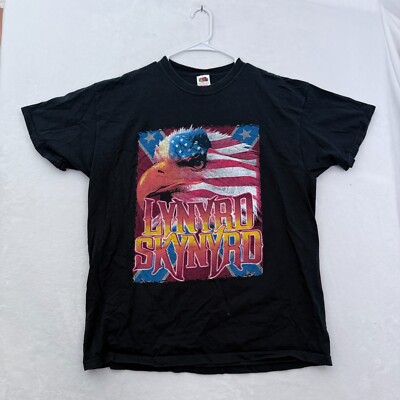 Lynrd Skynyrd T Shirt Mens XL Black Eagle American Tour 2008 Band Concert
