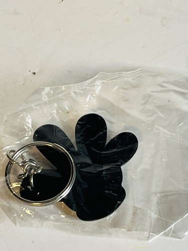 Mickey Mouse Minnie Mouse Glove Hand Small Keychain Key Ring White Rubber 2” NIP - Picture 4 of 4