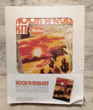 Malina Latch Hook Rug Wall Hanging Kit - WESTERN - Cowboy & Horses 20" x 27"