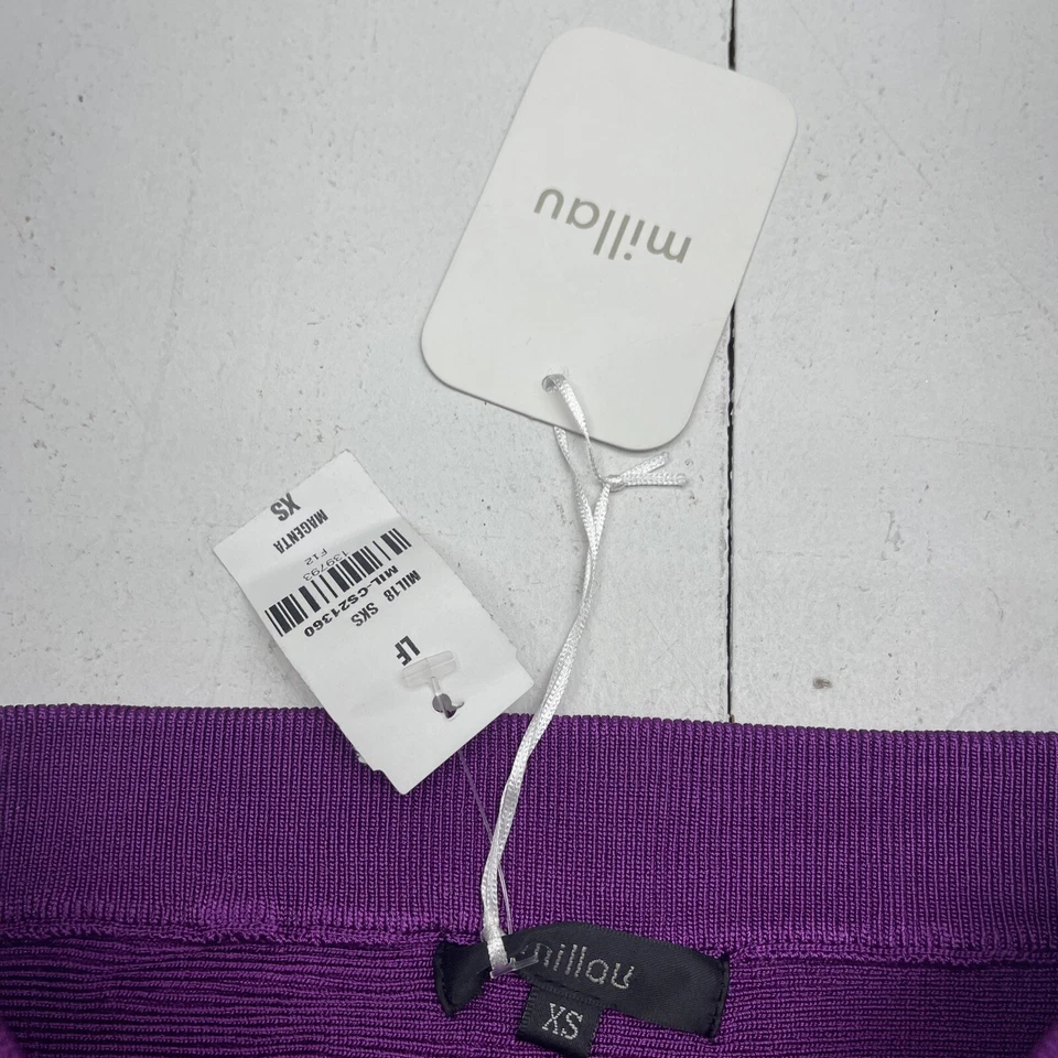 Millau Purple Rib Knit Stretch Mini Skirt Women’s Size XS New* - Image 2 of 4