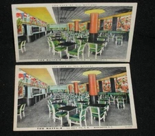 (2)The Mayfair~The Cafe Of All Nations~POSTCARDS~13th&F Sts.,N.W.Wash.DC~Unused