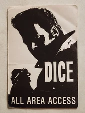VINTAGE SATIN ANDREW DICE CLAY - DICE ALL ACCESS BACKSTAGE PASS