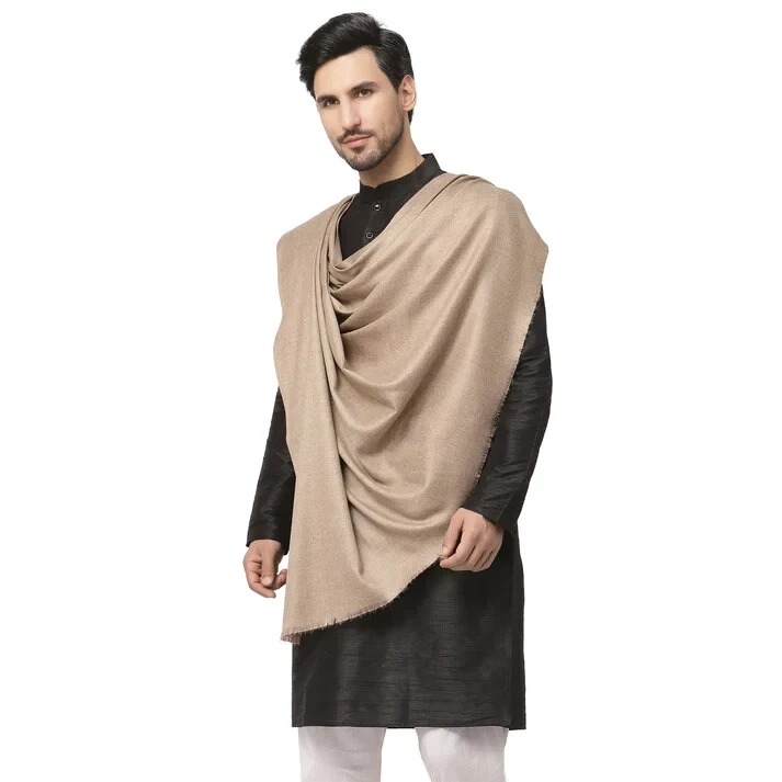 Plain Lohi Pashmina Cashmere Paisley Scarf Shawl Wrap Stole Men Wool Warm Shawls