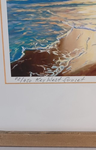 Signed Framed Limited Ed Print by George Salhofer 02/450 Key West Sunset 16x20 - Picture 3 of 3