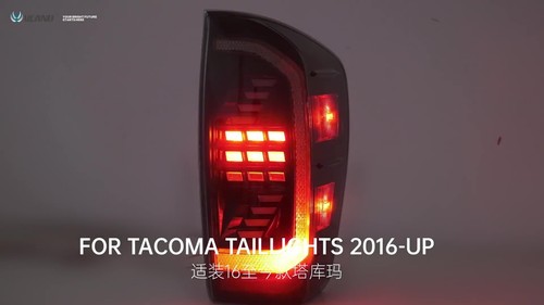 VLAND LED Tail Lights For Toyota Tacoma 2016-2022 Sequential Smoke Lens Dynamic - Video 1 di 1