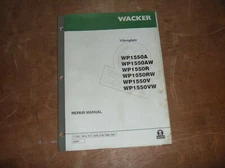 Wacker Neuson WP1550VW Vibroplate Compactor Shop Service Repair Manual
