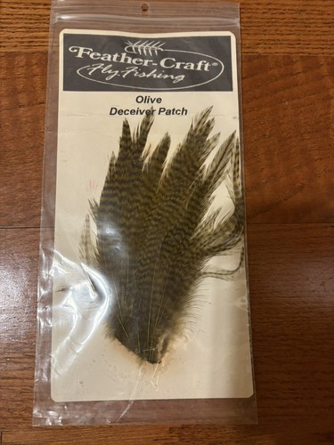 Feather Craft Fly Fishing Olive Deceiver Patch Feathers - Picture 2 of 6