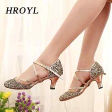 Women Latin Dance Shoes Salsa Dancing Shoes Ballroom Dance Sandal High Heels