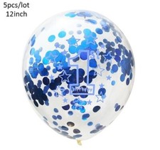 1st Birthday Balloons Blue 1 Blue Latex