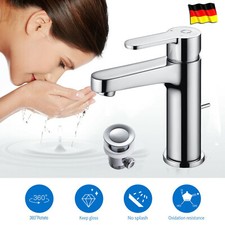 Waschtisch Armatur Wasserhahn Badarmatur Waschbecken Mischbatterie mit Zugstange