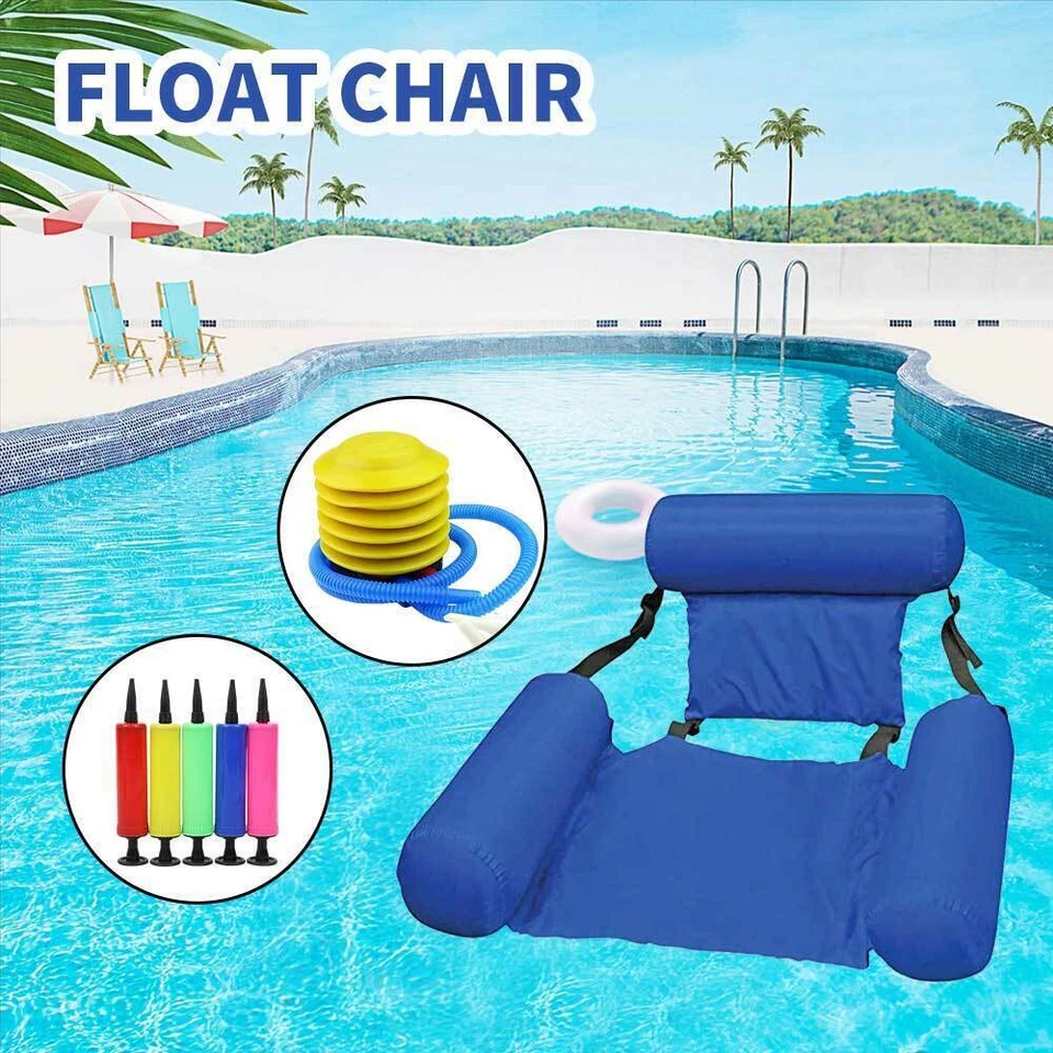 Aufblasbare Floating Wasserhängematte Luftmatratze Wasser Poolsitz Schwimmsessel - Bild 3 von 4