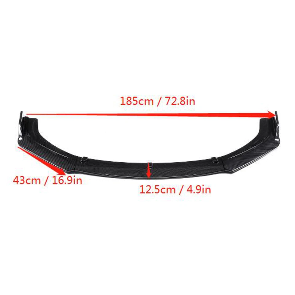 Alerón divisor de labios delantero para Acura ILX sedán 2012-2015 estilo fibra de carbono Foto 2 de 4