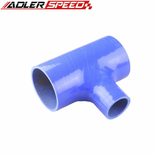 ADLERSPEED 3" Silicone T-Piece Hose Dump Valve Silicone Rubber Joiner Pipe Blue - Picture 2 of 4