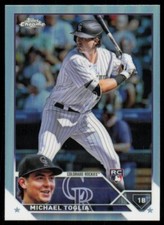 2023 Topps Chrome Base Refractor Michael Toglia Rookie Colorado Rockies #87