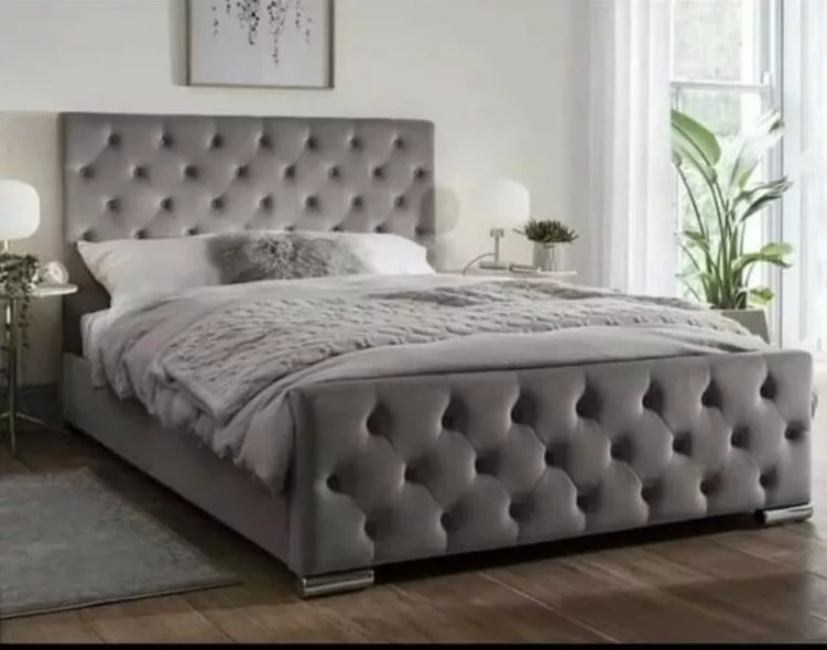 Steel plush bed deals