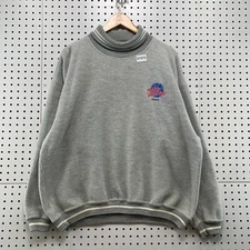 Vintage 90s Planet Hollywood Aspen Turtleneck FLeece Sweatshirt Mens XL Gray  