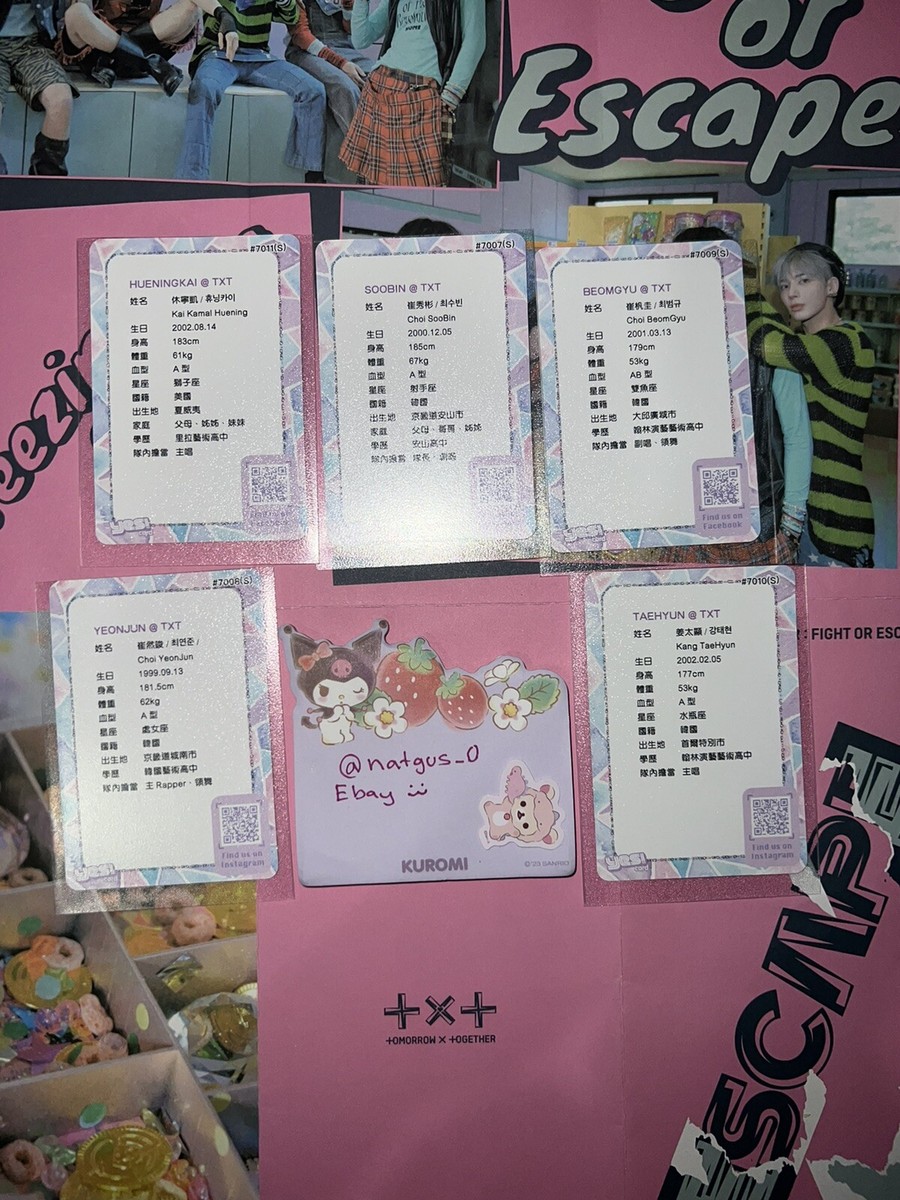 TXT Tomorrow X Together YES! Photocard Trading Card Kpop ot5