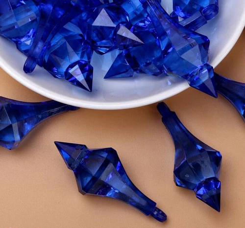 100Pcs/lot 18*46mm Hanging Pendant Diamond Drop Chandelier Acrylic Crystal Bead - Picture 23 of 35