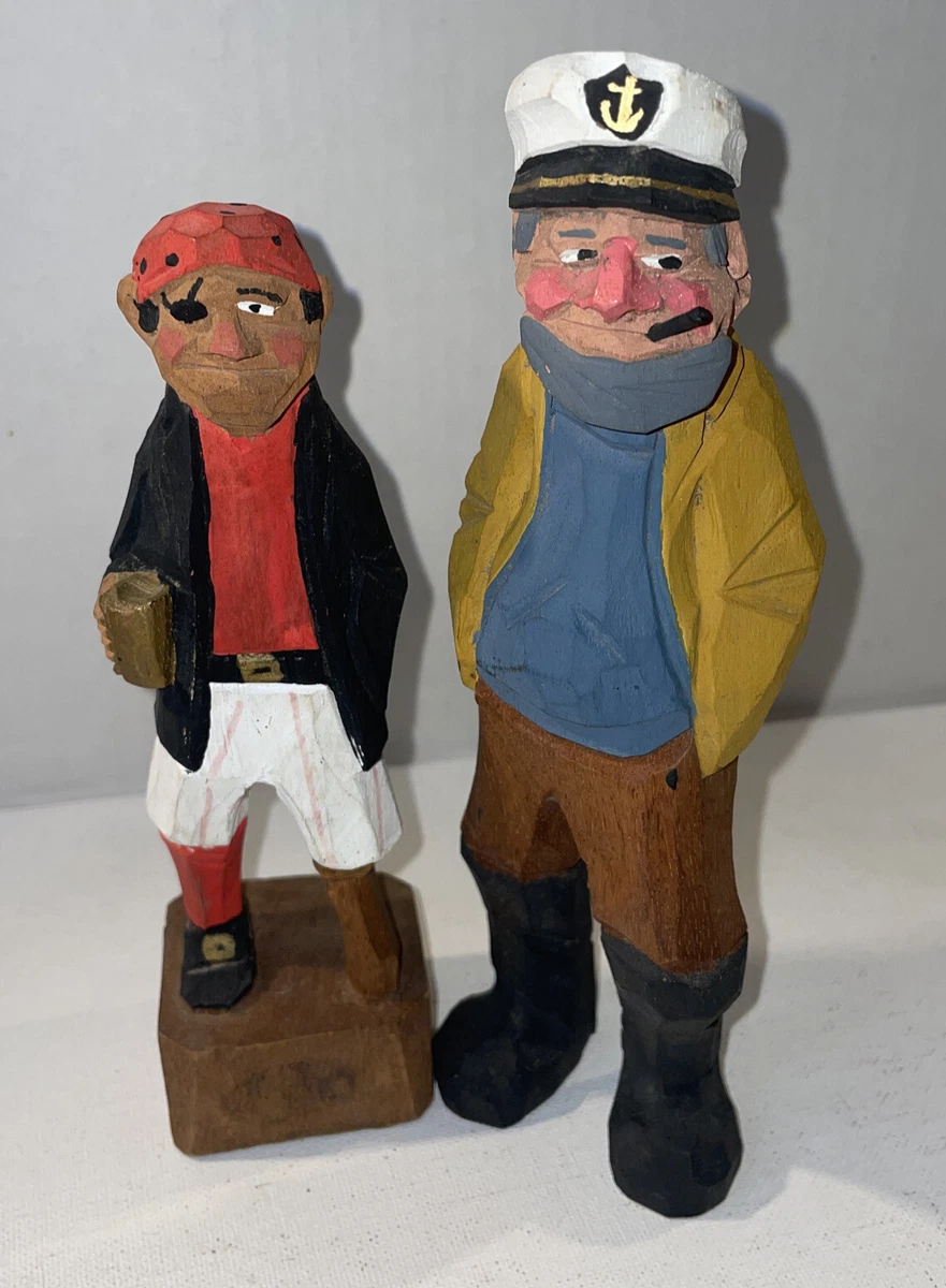 Wooden pirate figures 2025