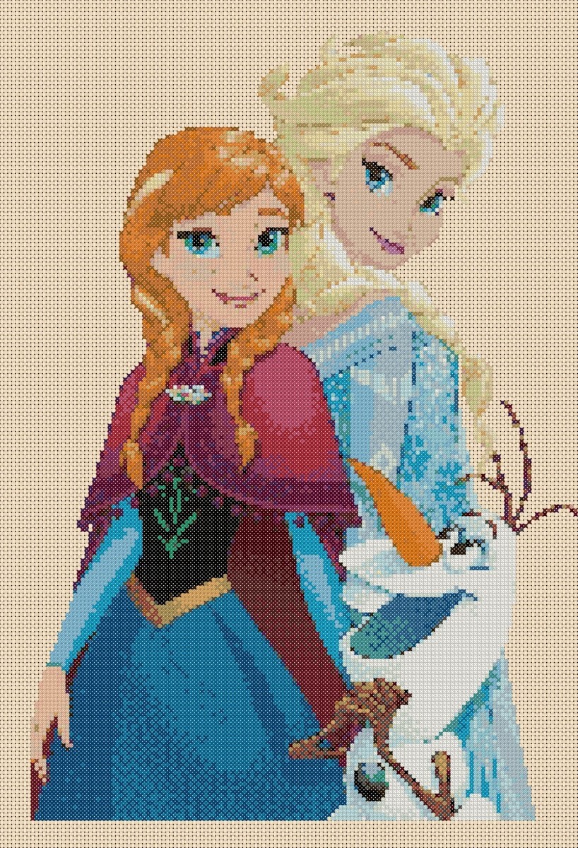 Frozen - Elsa and Anna Counted Cross Stitch Chart No. 10-359/3a | eBay frozen-elsa-and-anna-counted-cross-stitch-chart-no-10-359-3a-ebay