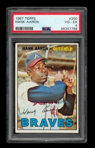 1967 Topps Set-Break #250 Hank Aaron PSA 4 VG-EX