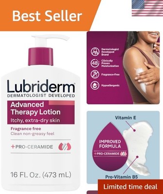 Lubriderm Advanced Therapy Moisturizing Lotion 16 oz - Hypoallergenic Skin Care