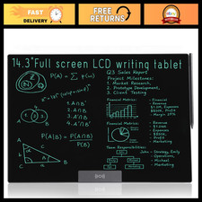 14.3" LCD Writing Tablet - Full Screen Drawing Board, Lightweight Reusable Notep