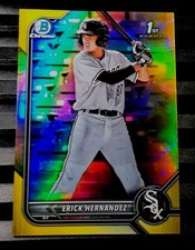 2022 Bowman Chrome 1st Erick Hernandez White Sox #/75 Yellow Border #BCP-181